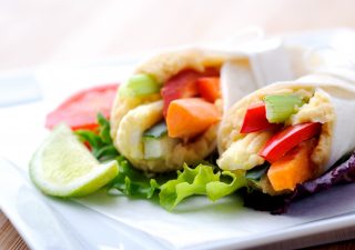 whole wheat veggie wrap-lunch-vegan-lunch ideas-quick recipe-easy recipe-clean food-clean eats